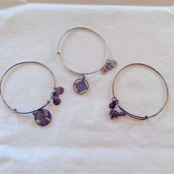 Lot of 7 Alex and Ani Bundle Various Silver and Gold Bracelets with Charms - Picture 12 of 15